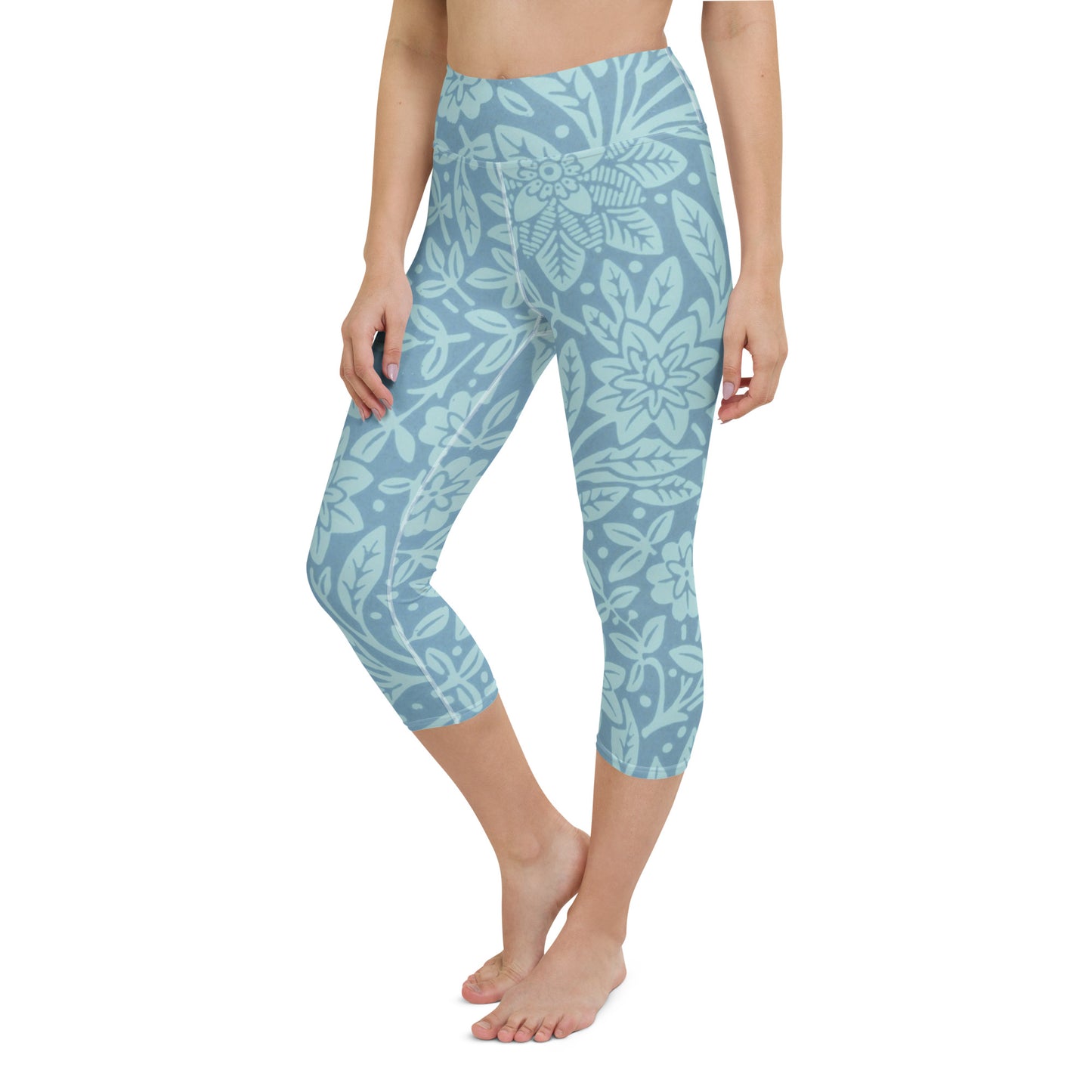 William Morris print yoga capri leggings