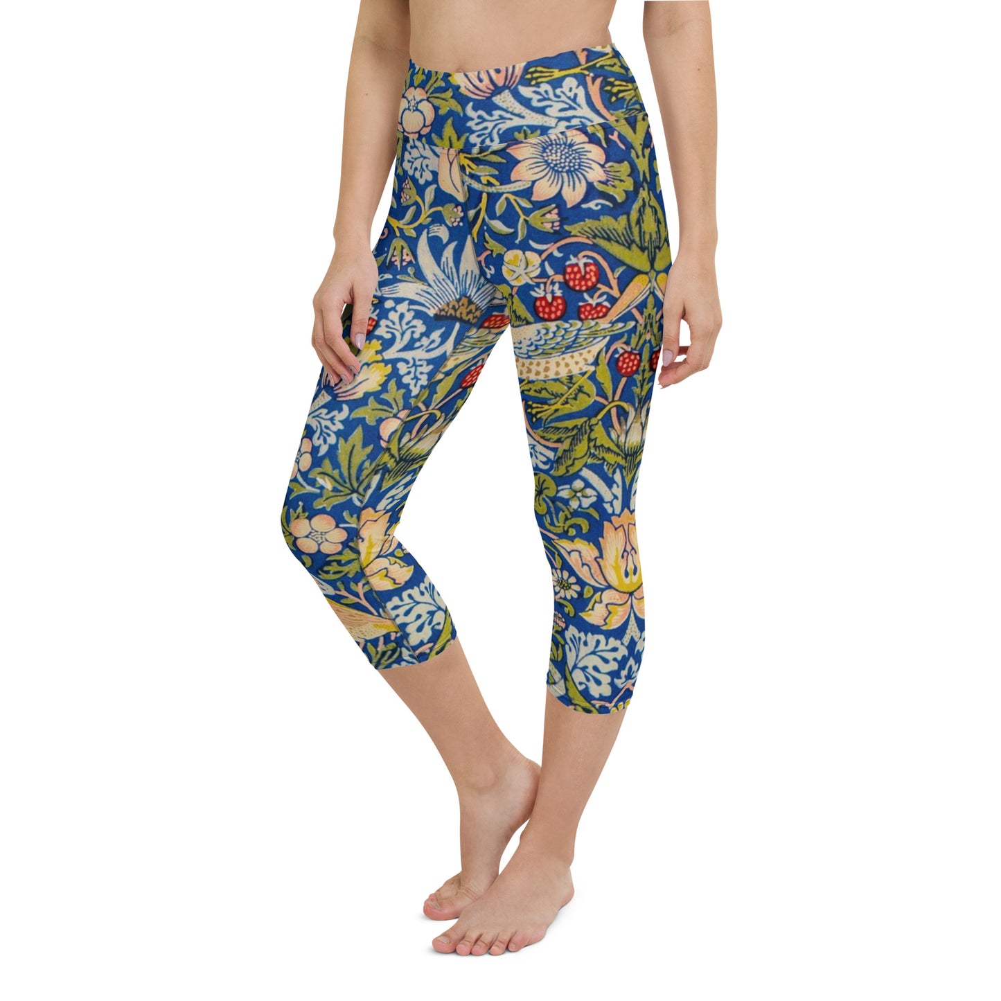 William Morris print yoga capri leggings