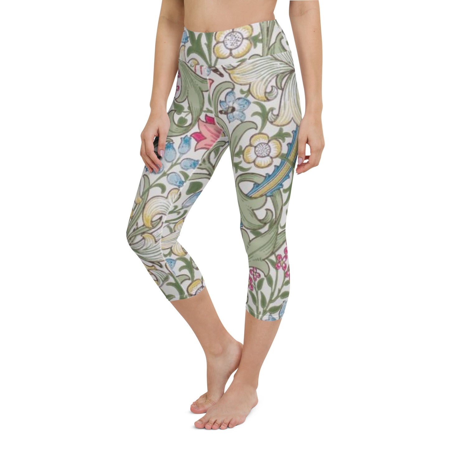 William Morris print yoga capri leggings