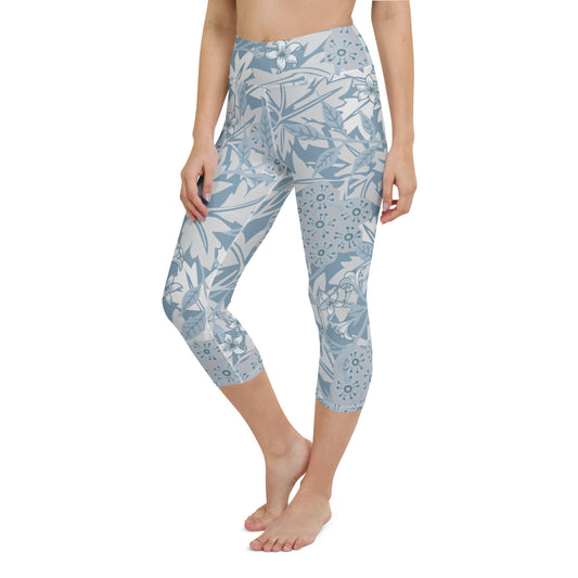 William Morris print yoga capri leggings