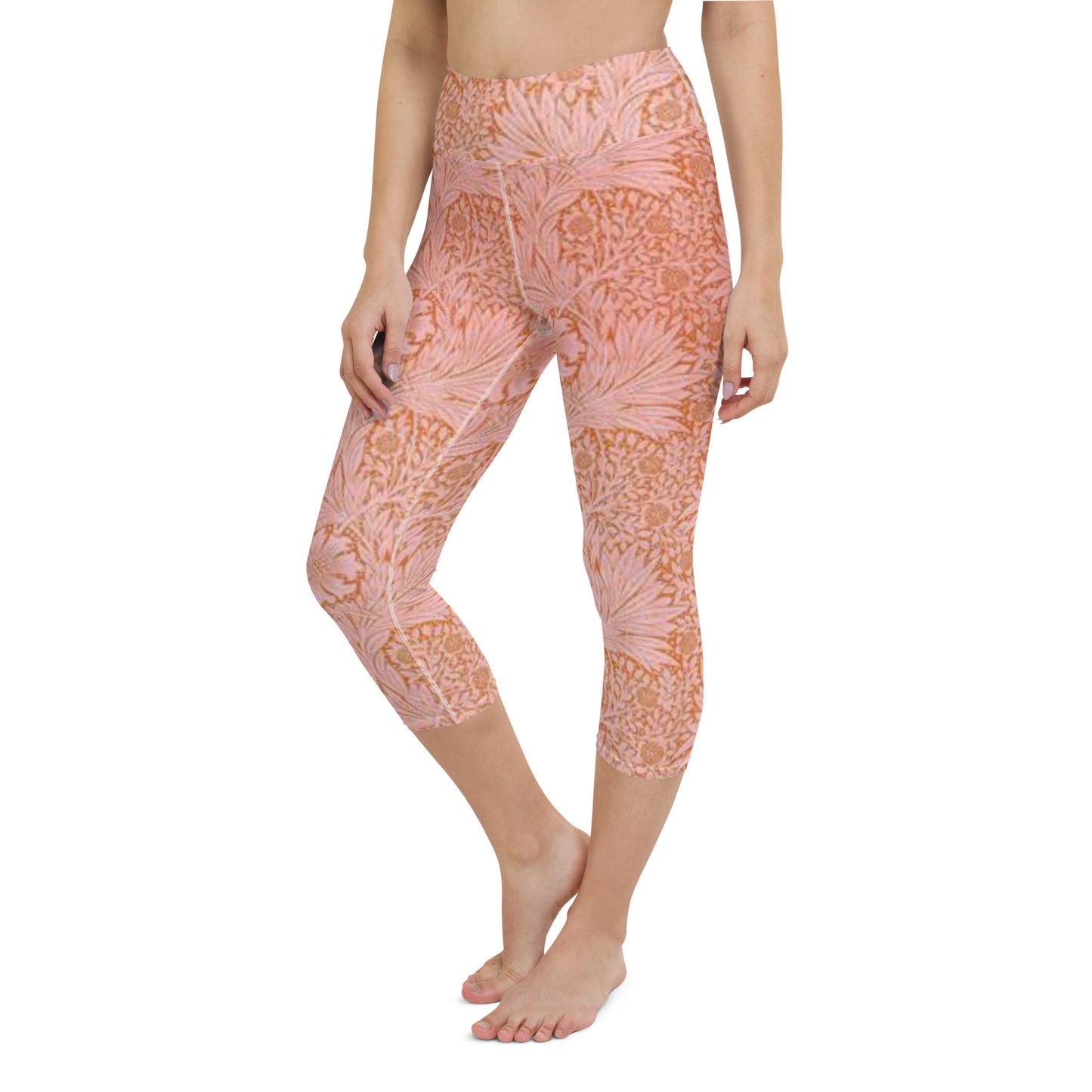 William Morris print yoga capri leggings