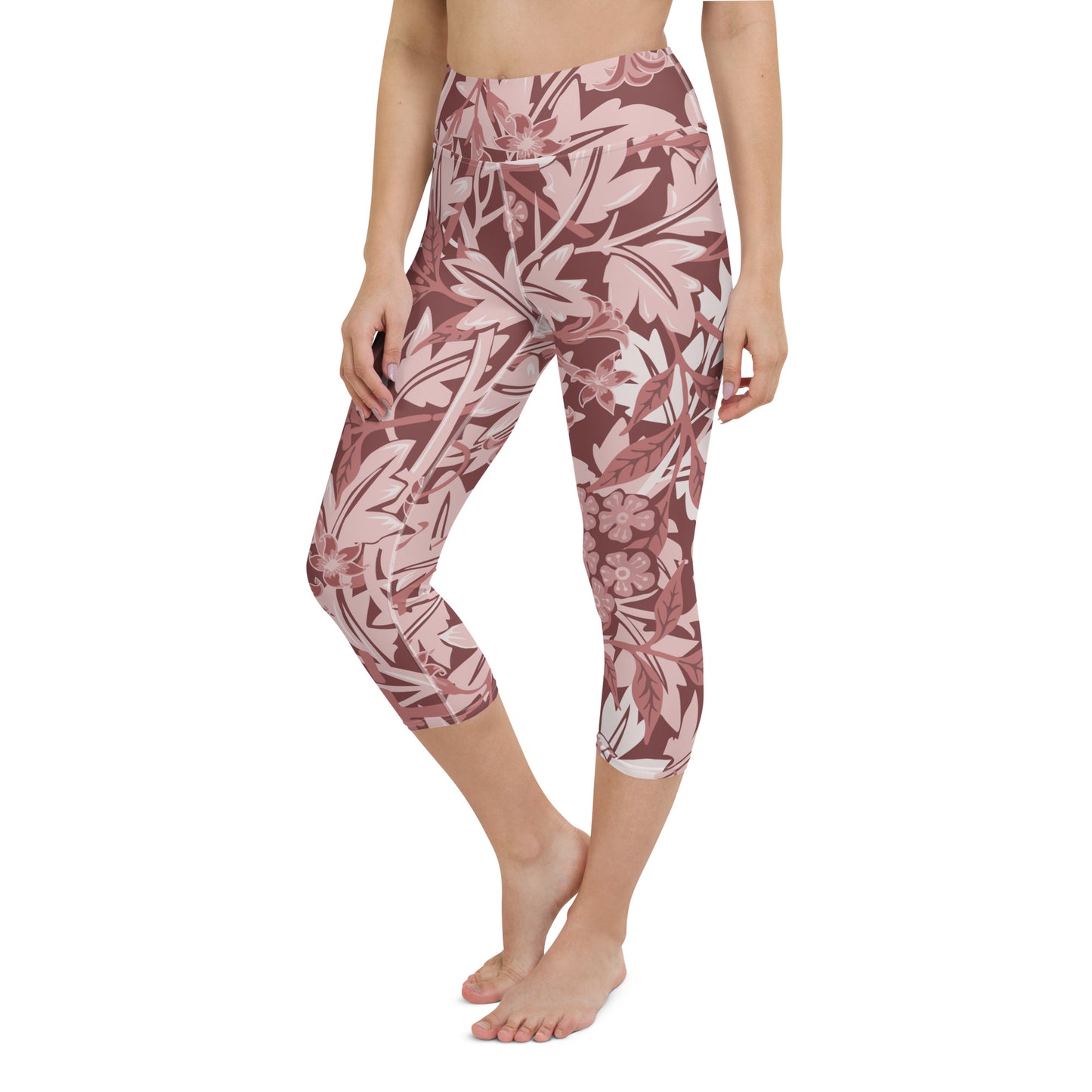 William Morris print yoga capri leggings