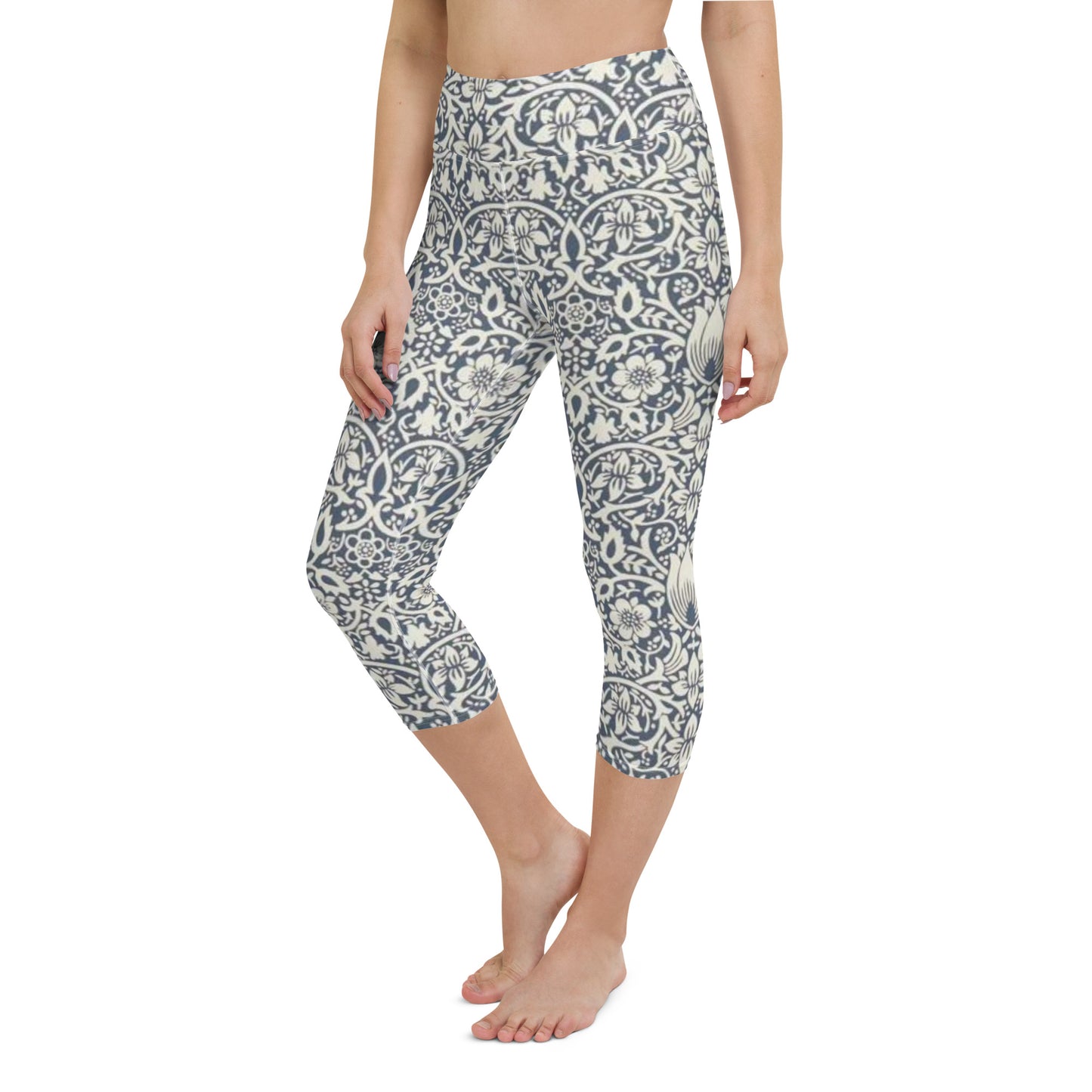 William Morris print yoga capri leggings