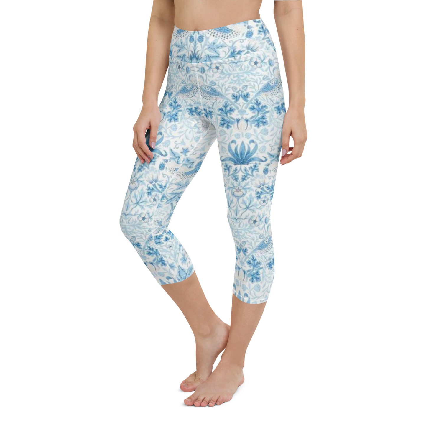 William Morris print yoga capri leggings