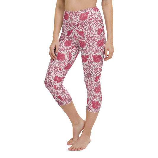 William Morris print yoga capri leggings