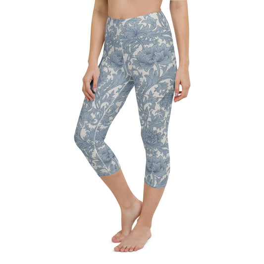 William Morris print yoga capri leggings