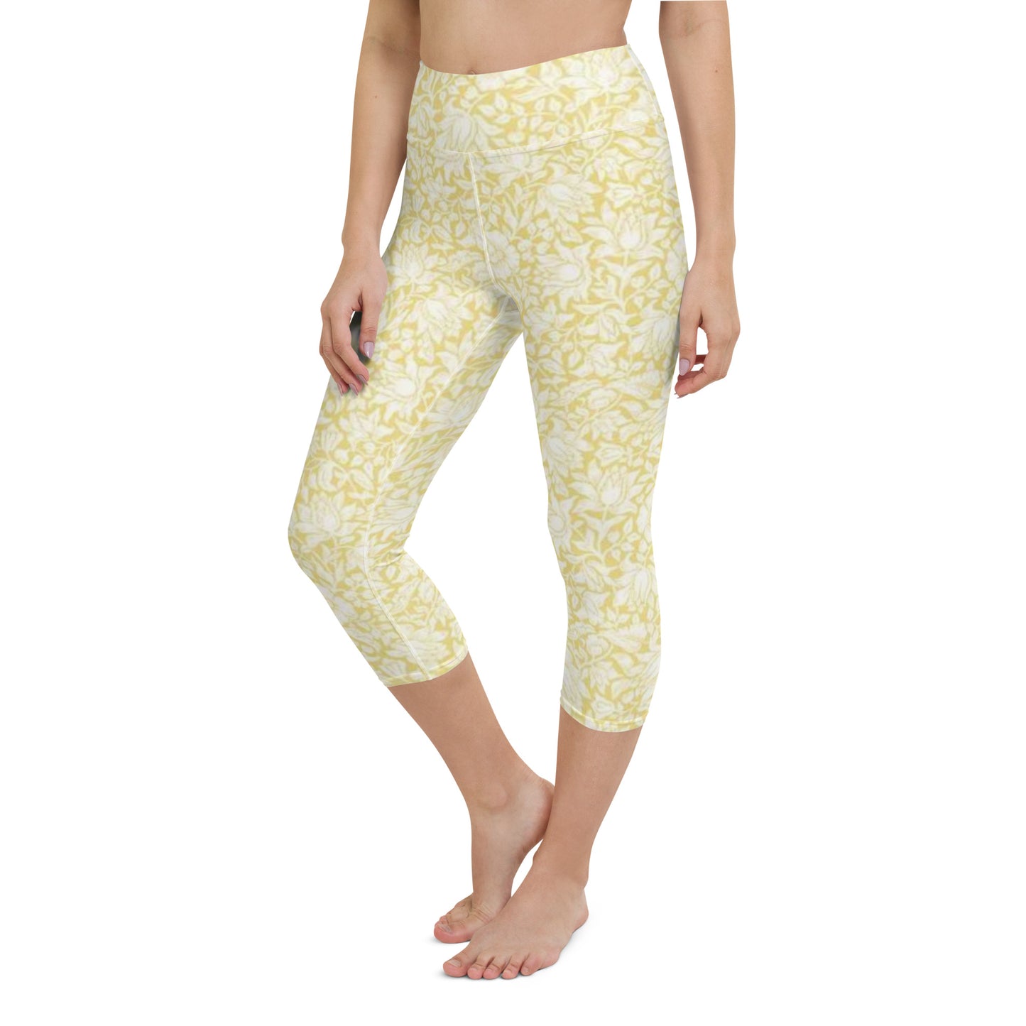 William Morris print yoga capri leggings