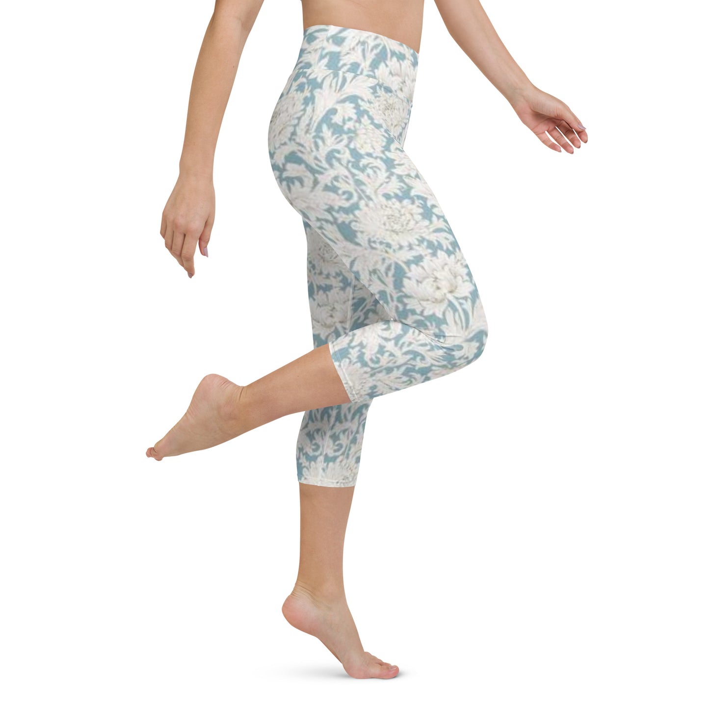 William Morris print yoga capri leggings