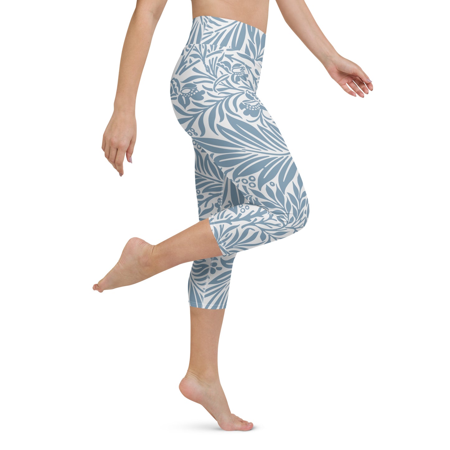 William Morris print yoga capri leggings