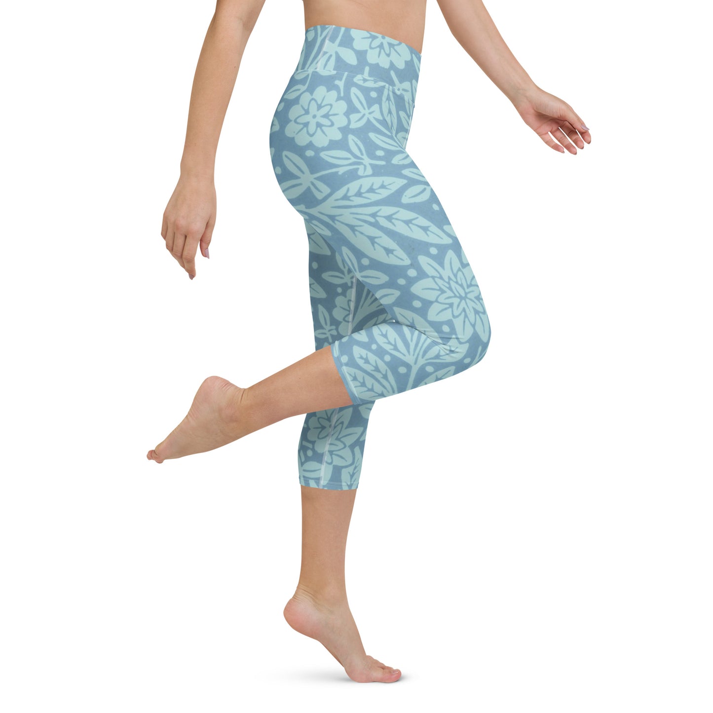 William Morris print yoga capri leggings