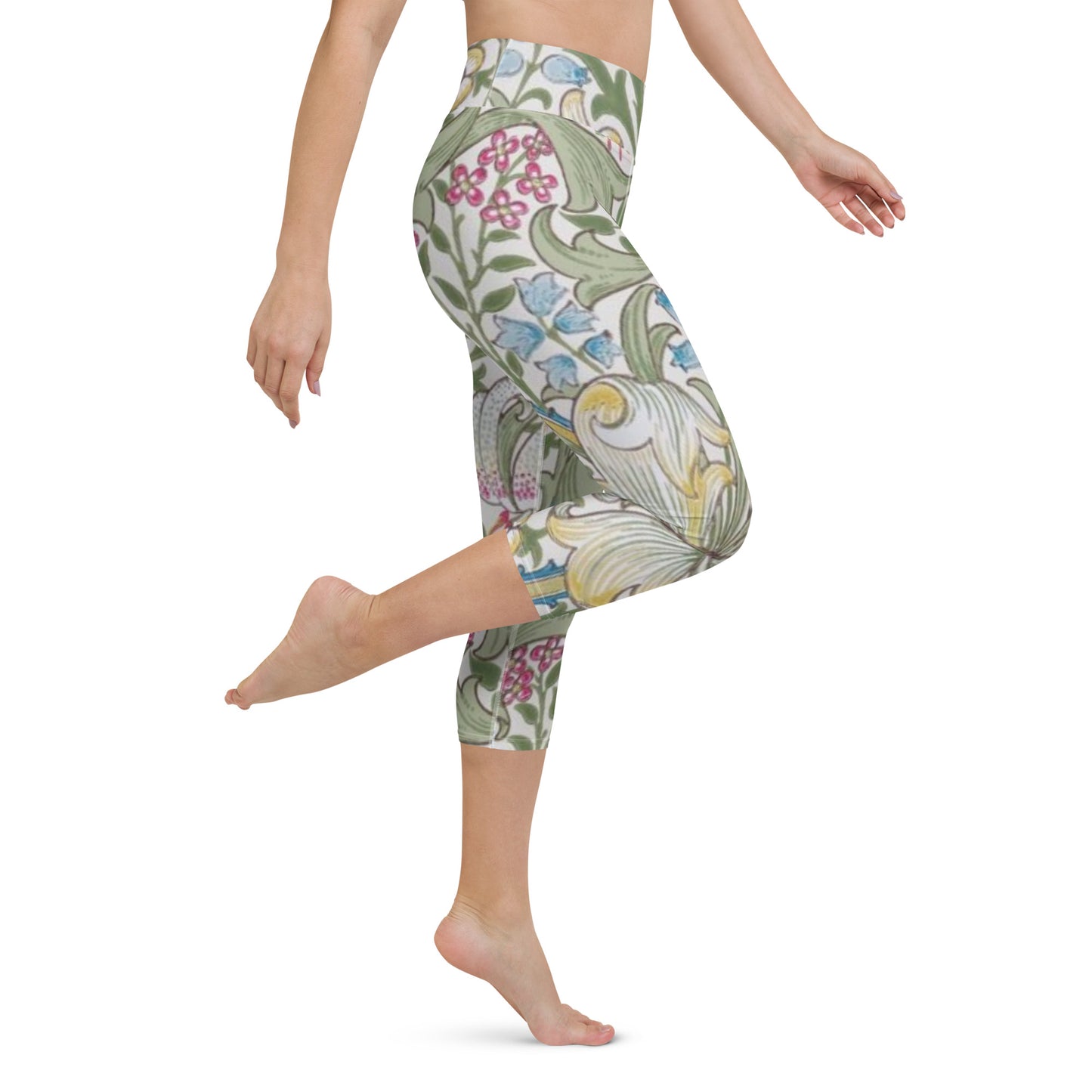 William Morris print yoga capri leggings