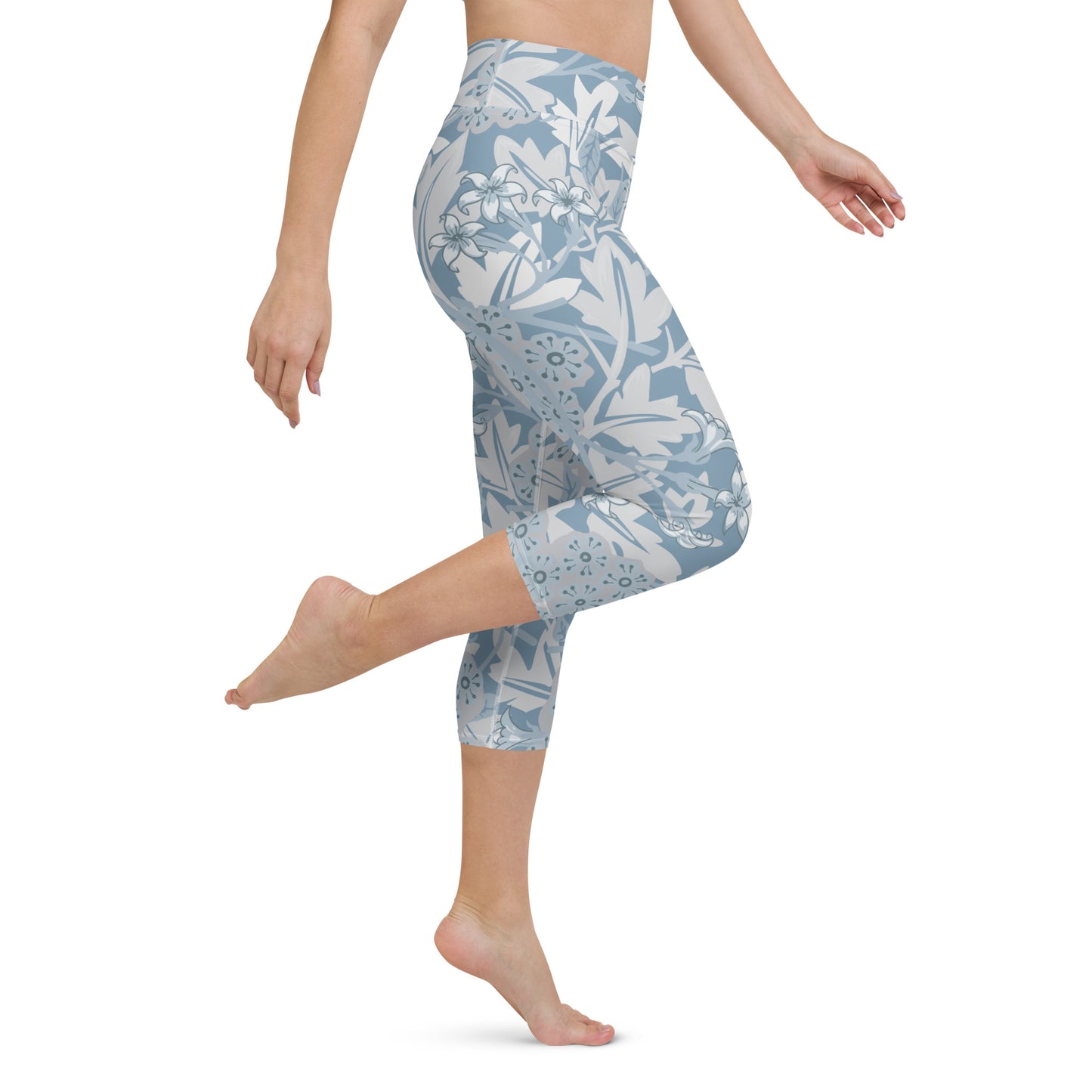 William Morris print yoga capri leggings