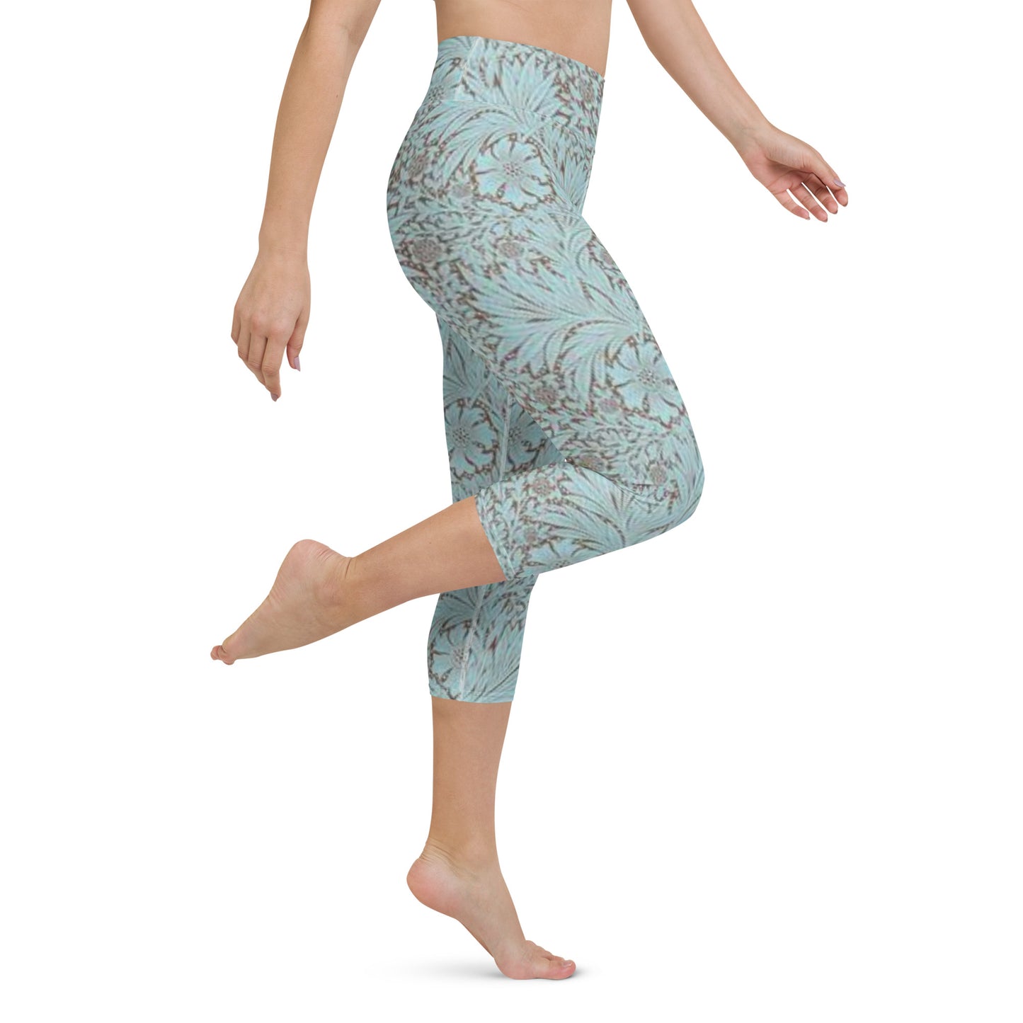 William Morris print yoga capri leggings