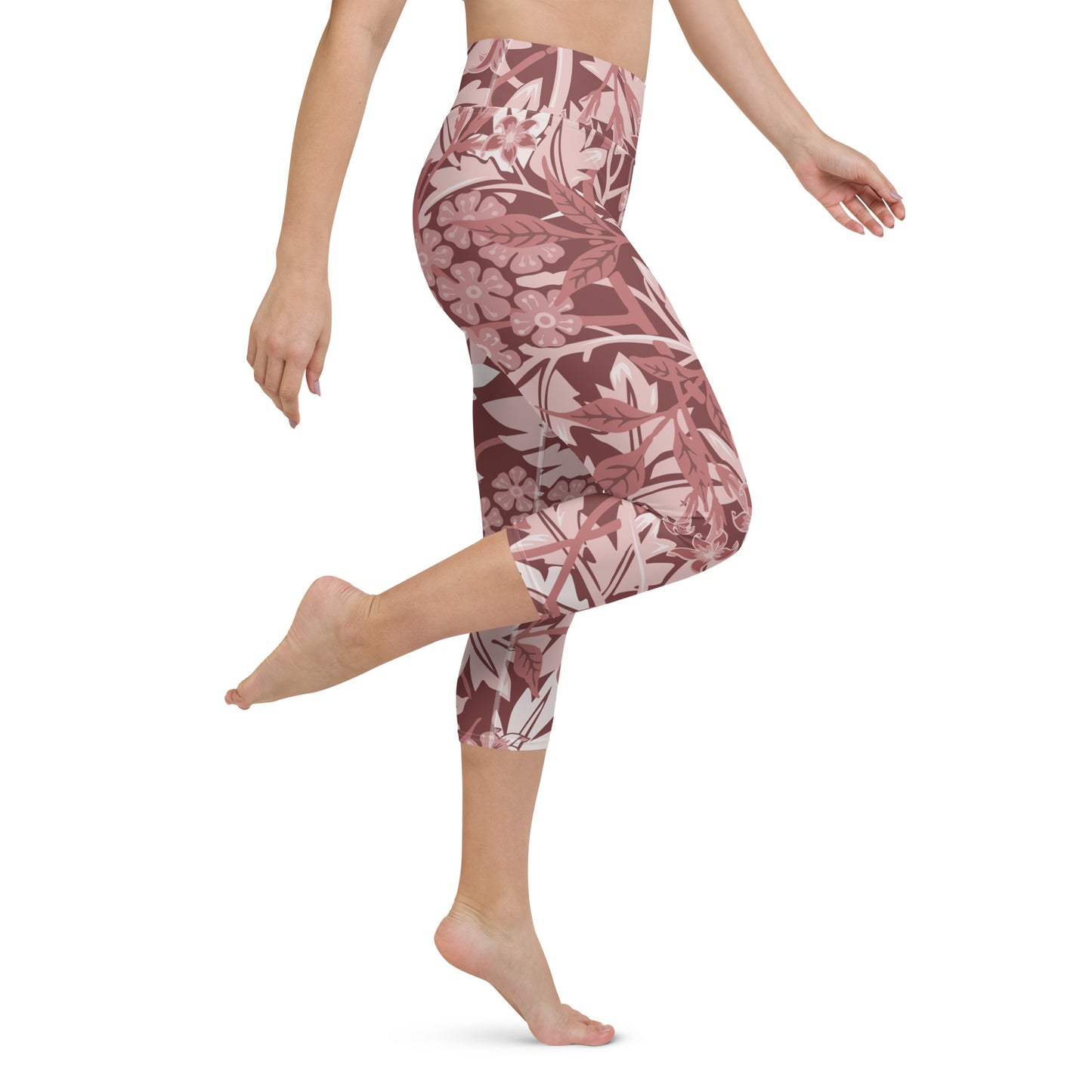 William Morris print yoga capri leggings