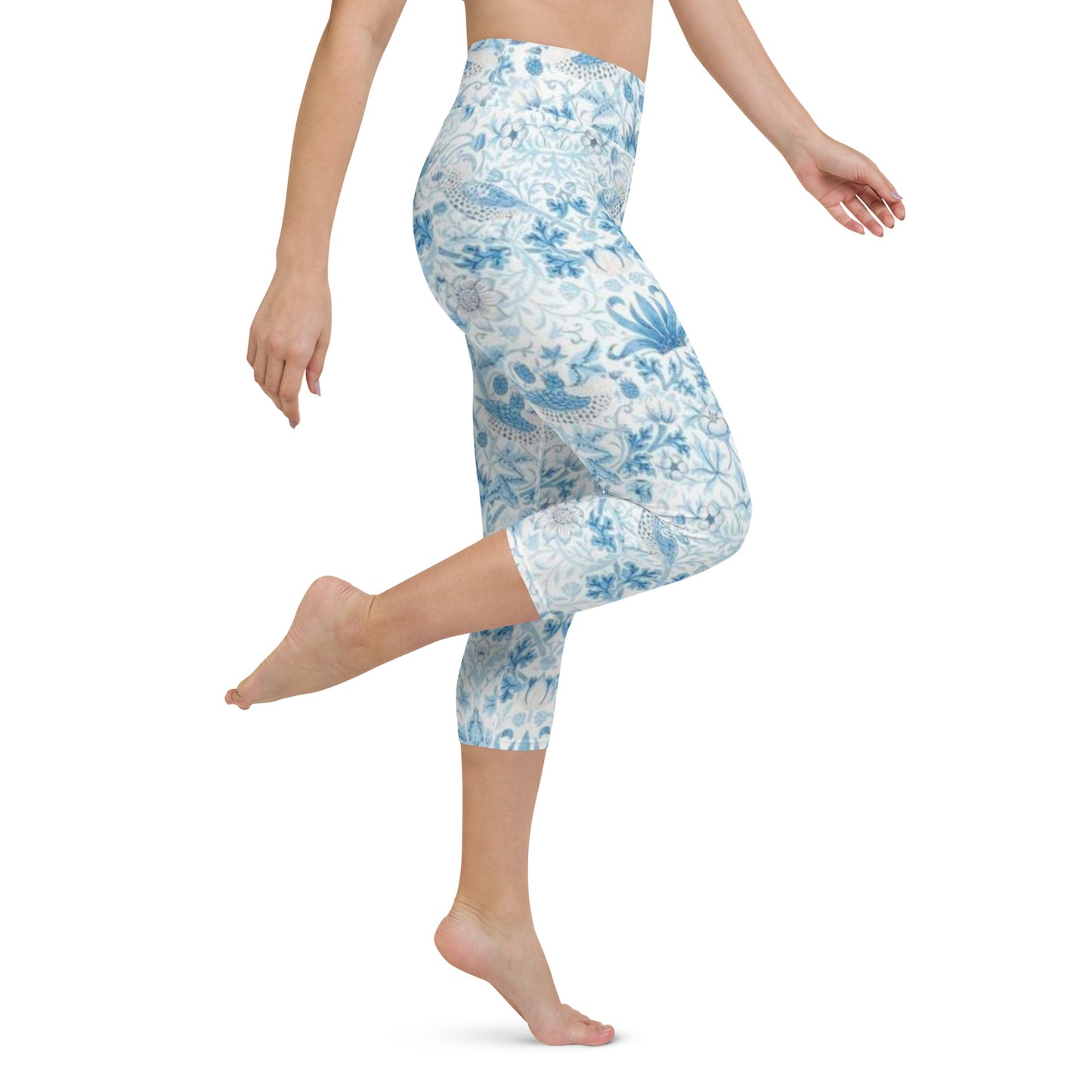 William Morris print yoga capri leggings