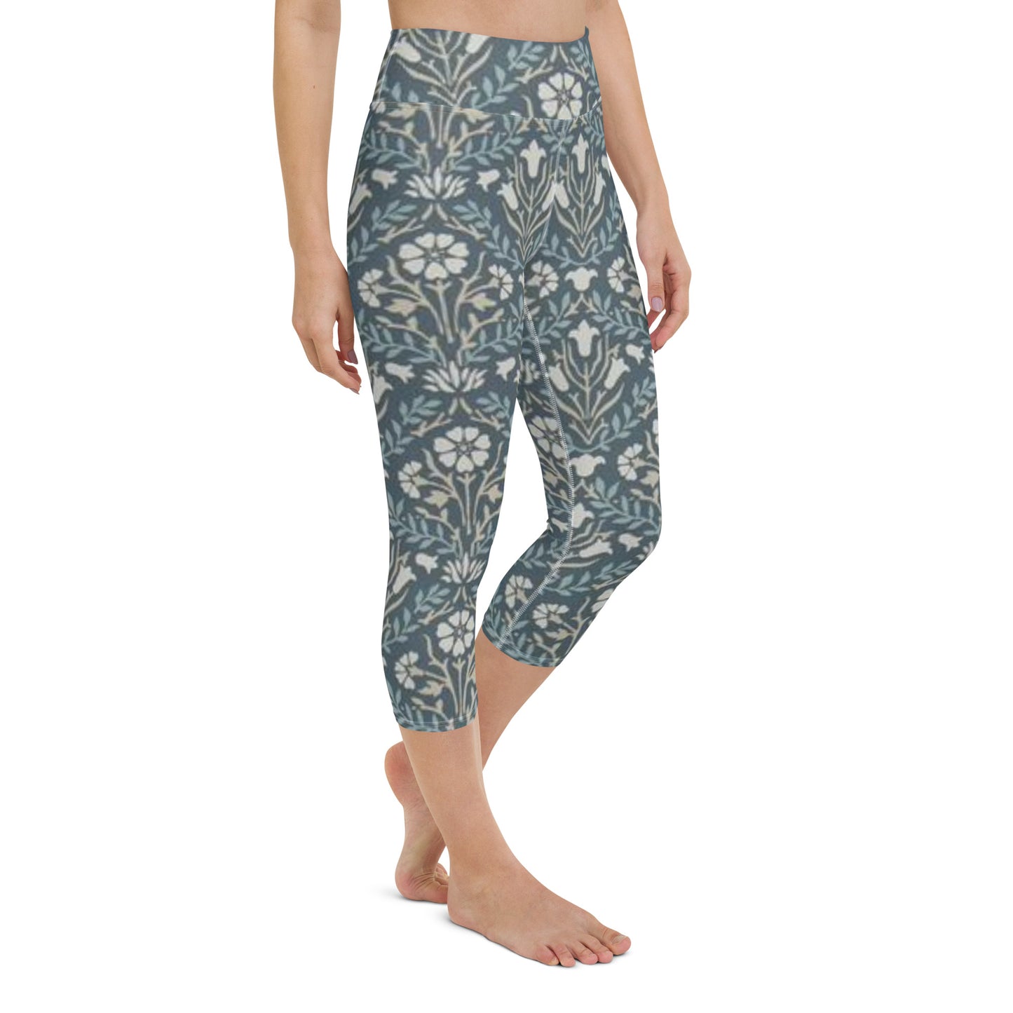 William Morris print yoga capri leggings