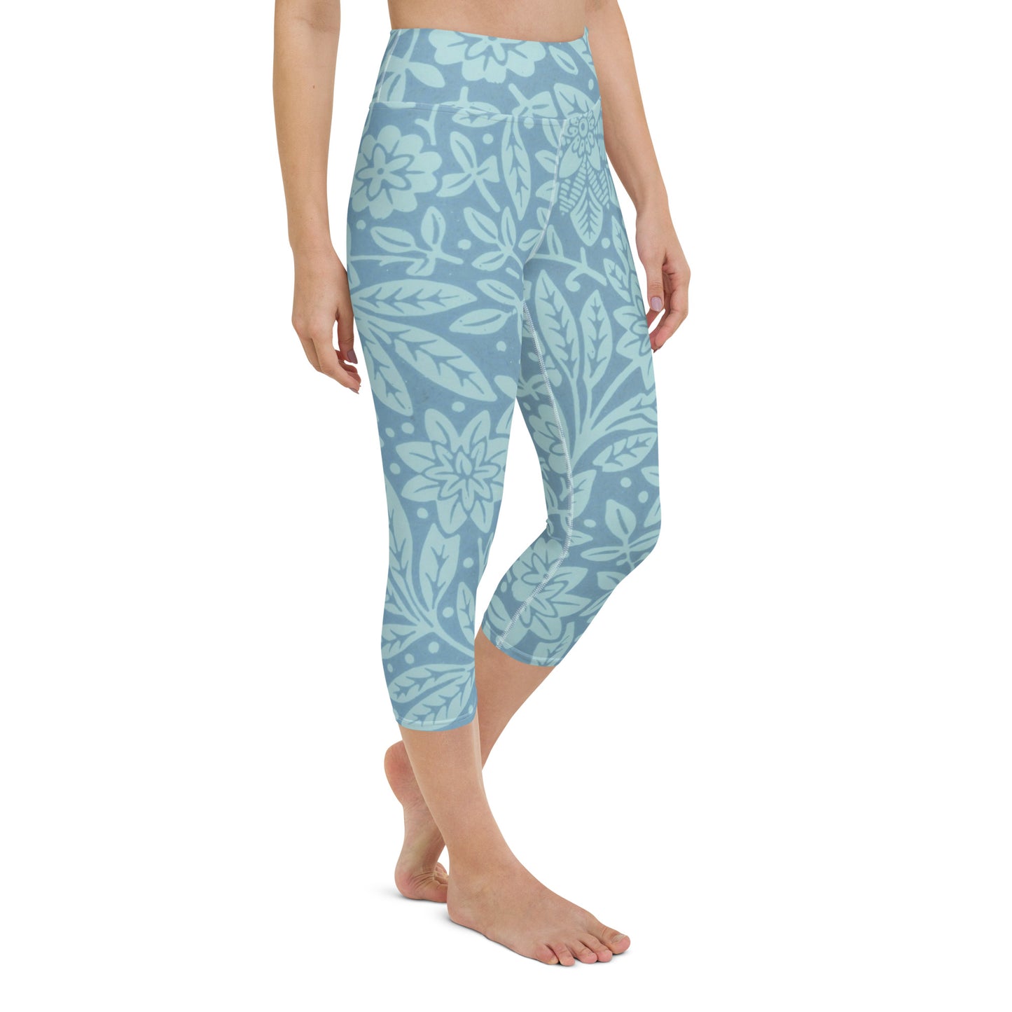 William Morris print yoga capri leggings