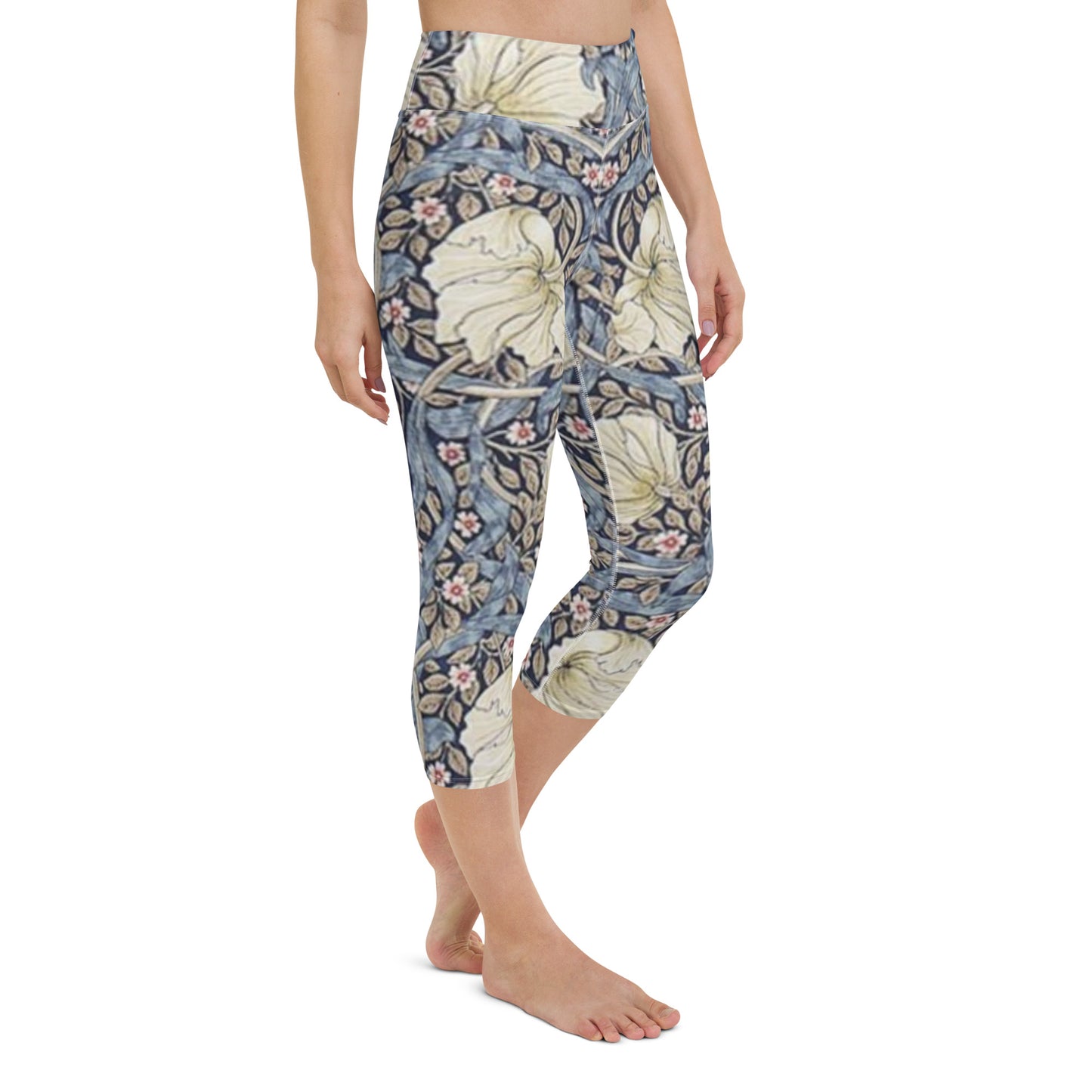 William Morris print yoga capri leggings