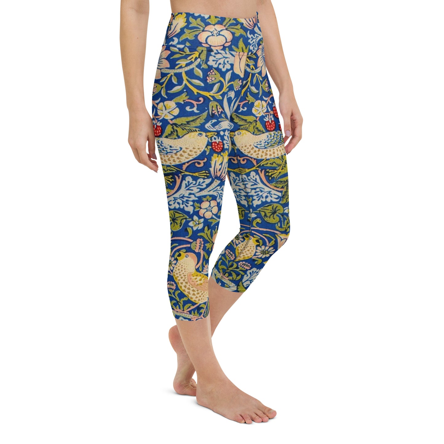 William Morris print yoga capri leggings