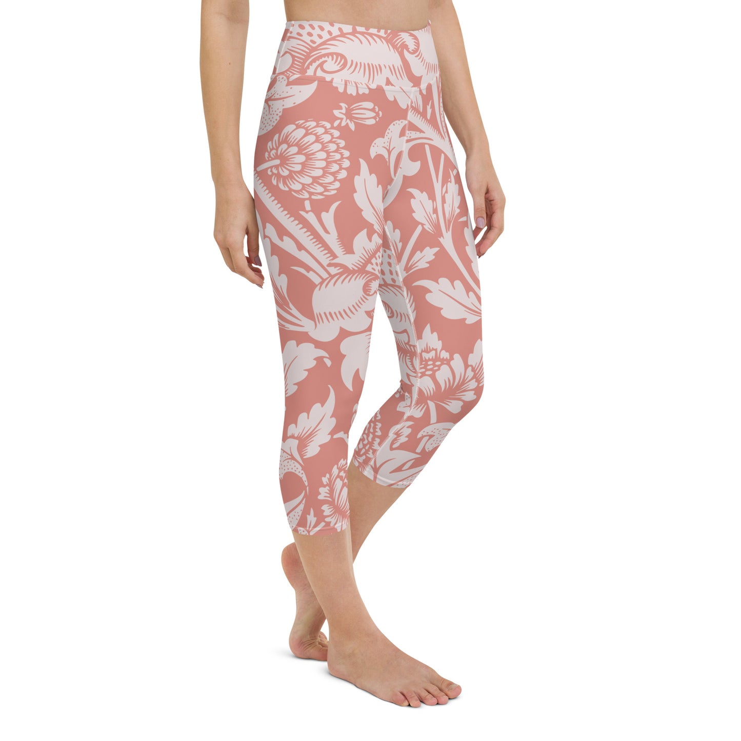 William Morris print yoga capri leggings