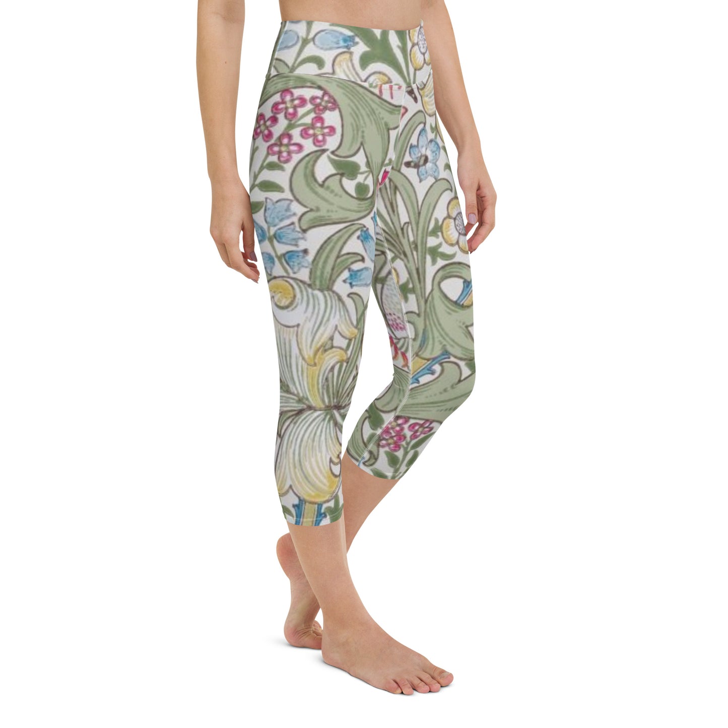 William Morris print yoga capri leggings