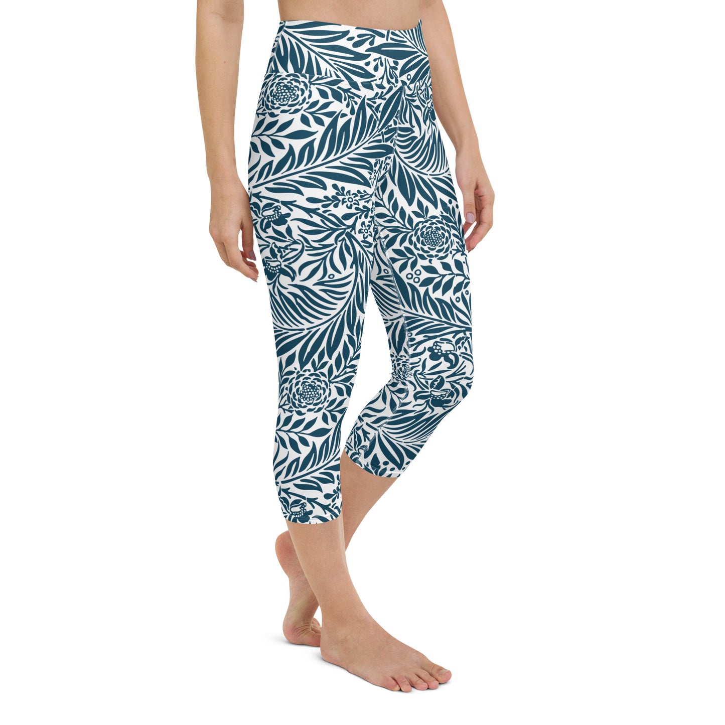 William Morris print yoga capri leggings