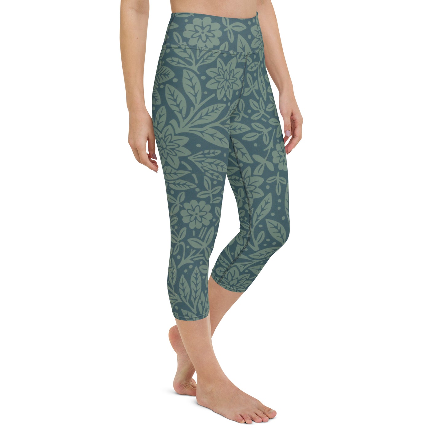 William Morris print yoga capri leggings