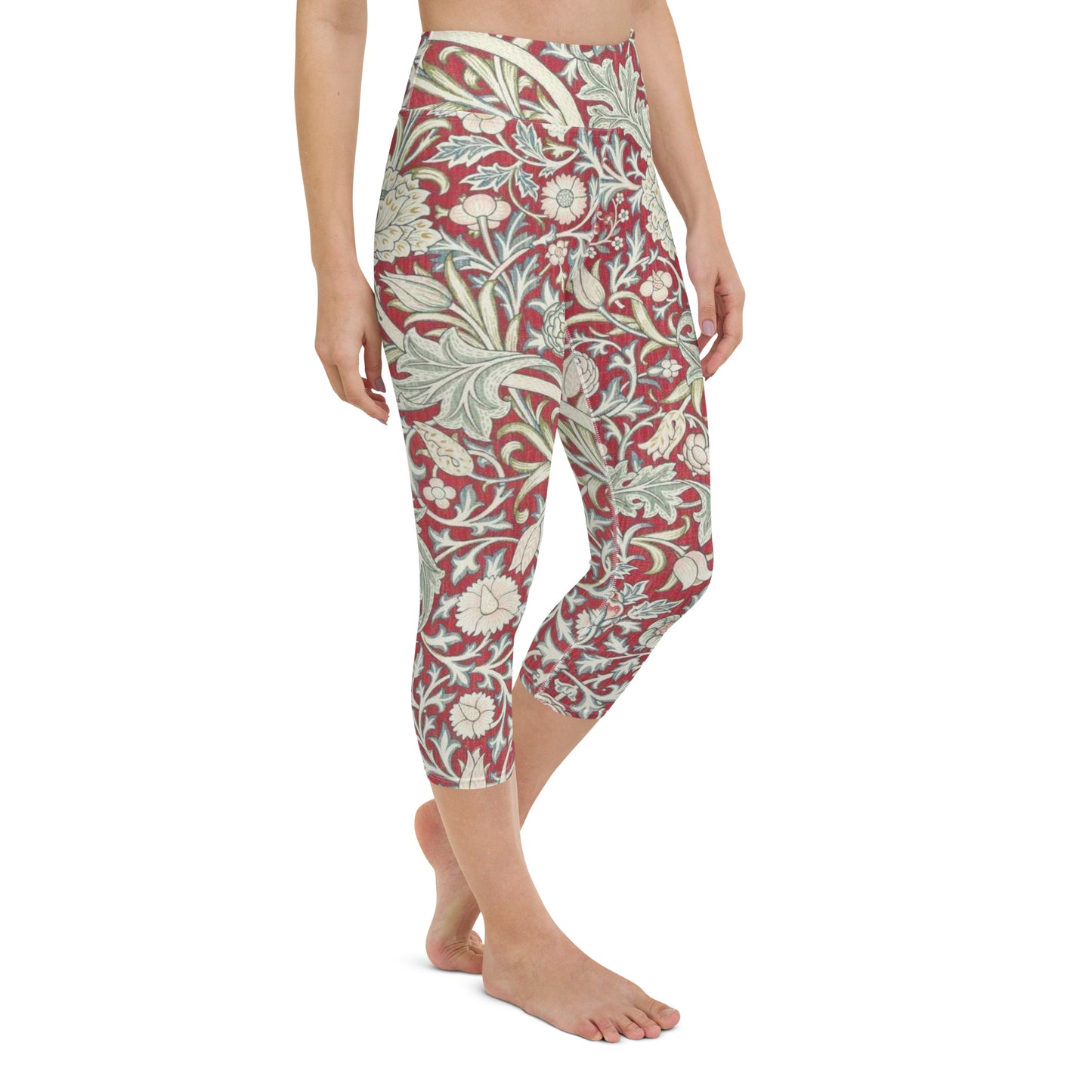 William Morris print yoga capri leggings