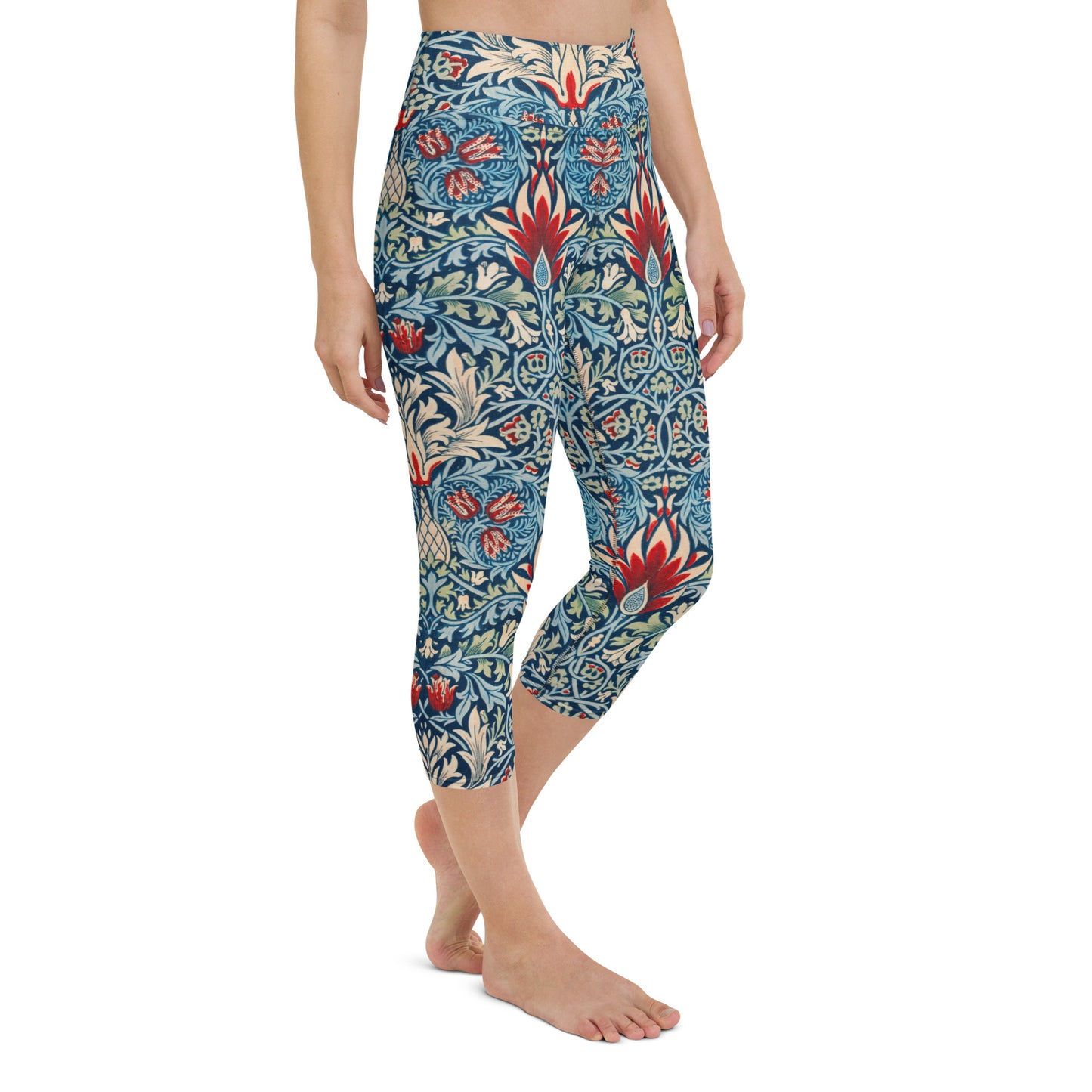 William Morris print yoga capri leggings