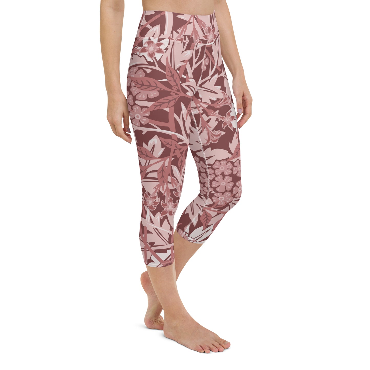 William Morris print yoga capri leggings