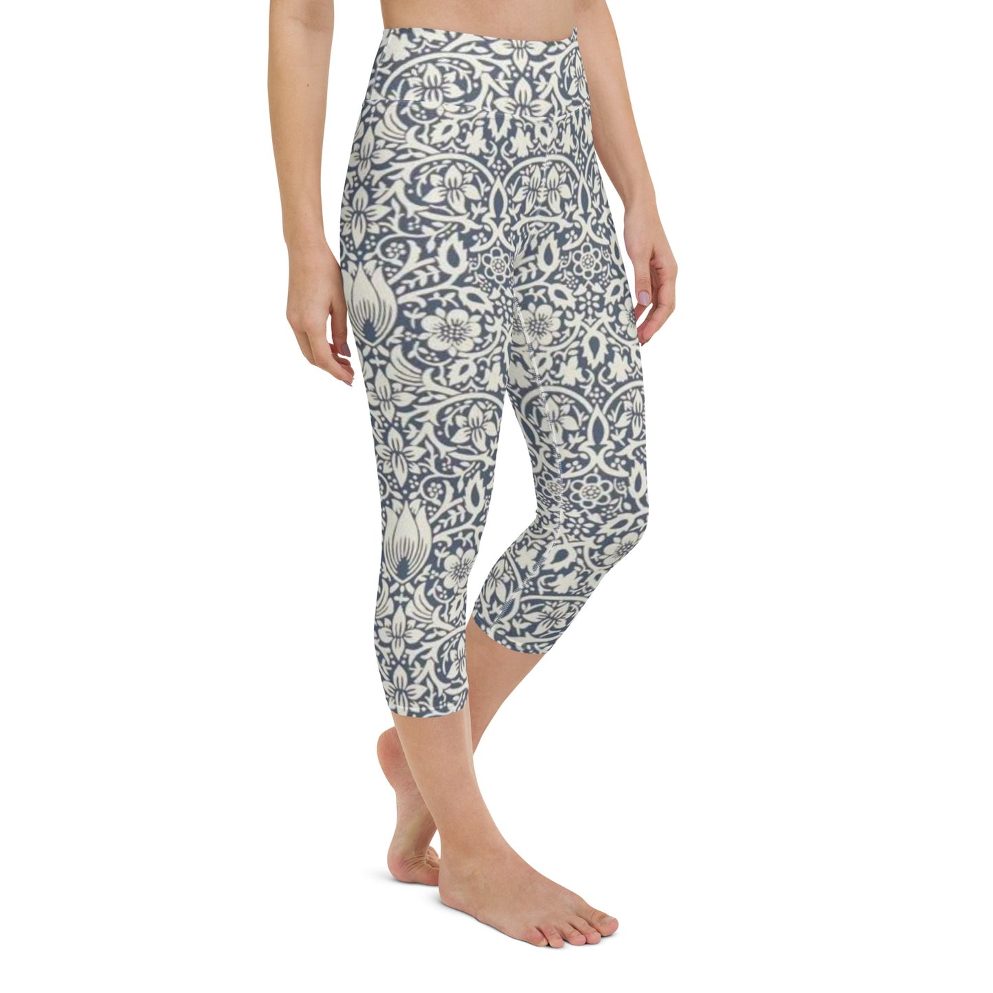 William Morris print yoga capri leggings