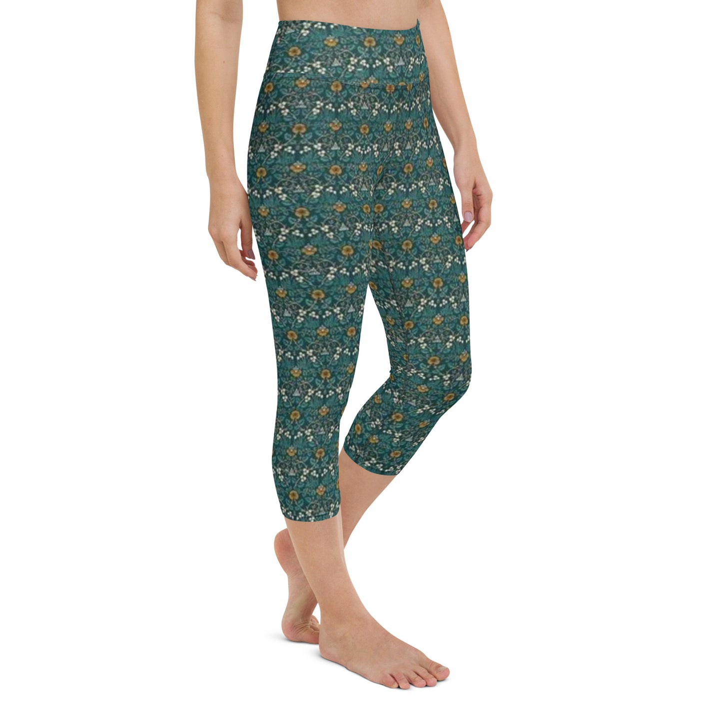 William Morris print yoga capri leggings