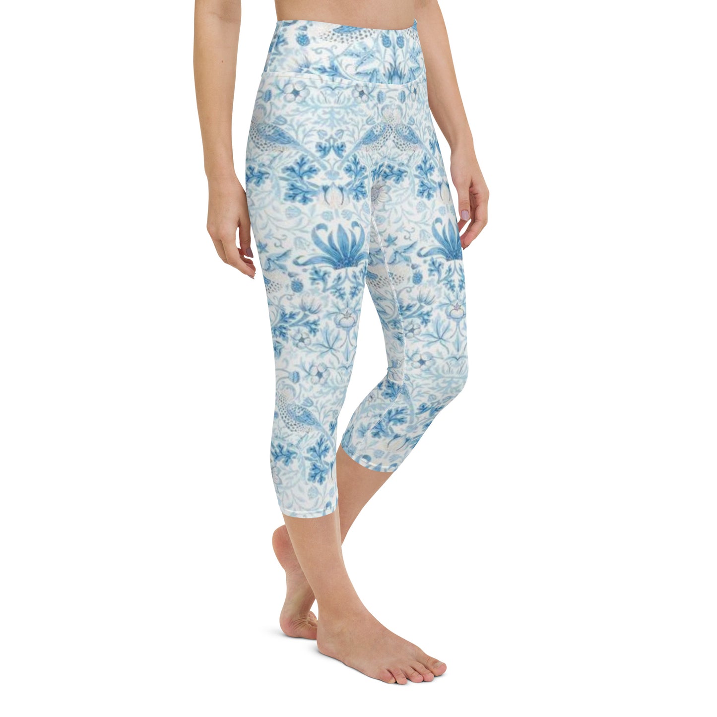 William Morris print yoga capri leggings