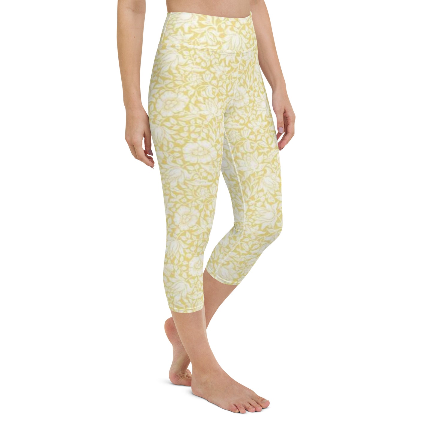 William Morris print yoga capri leggings