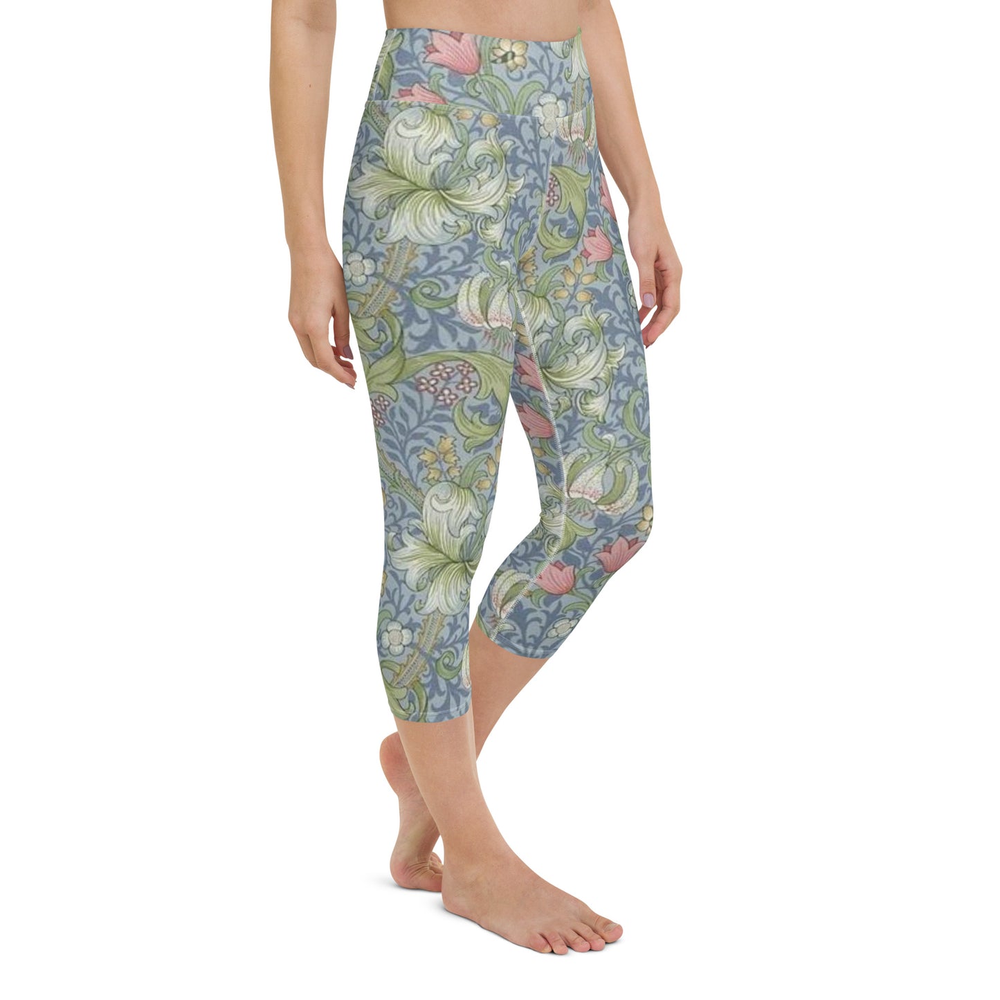 William Morris print yoga capri leggings