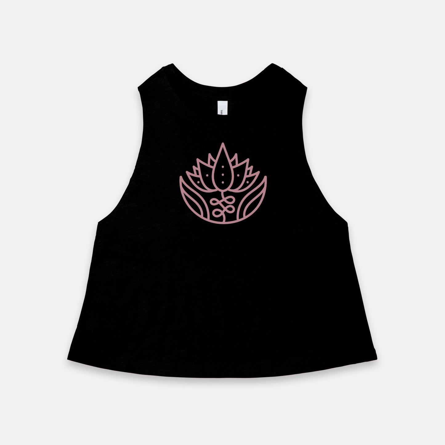 Lotus design Racerback Cropped Tank