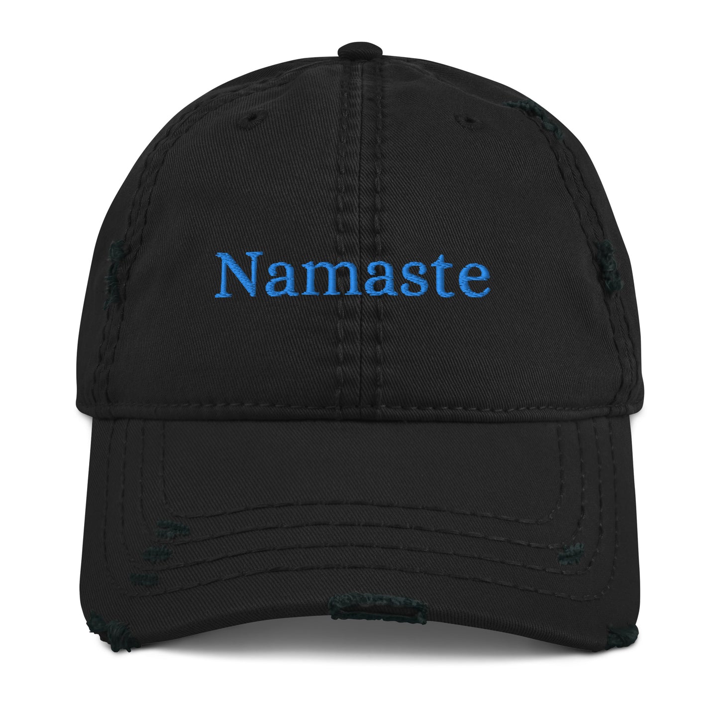 Embroidered Namaste distressed baseball hat