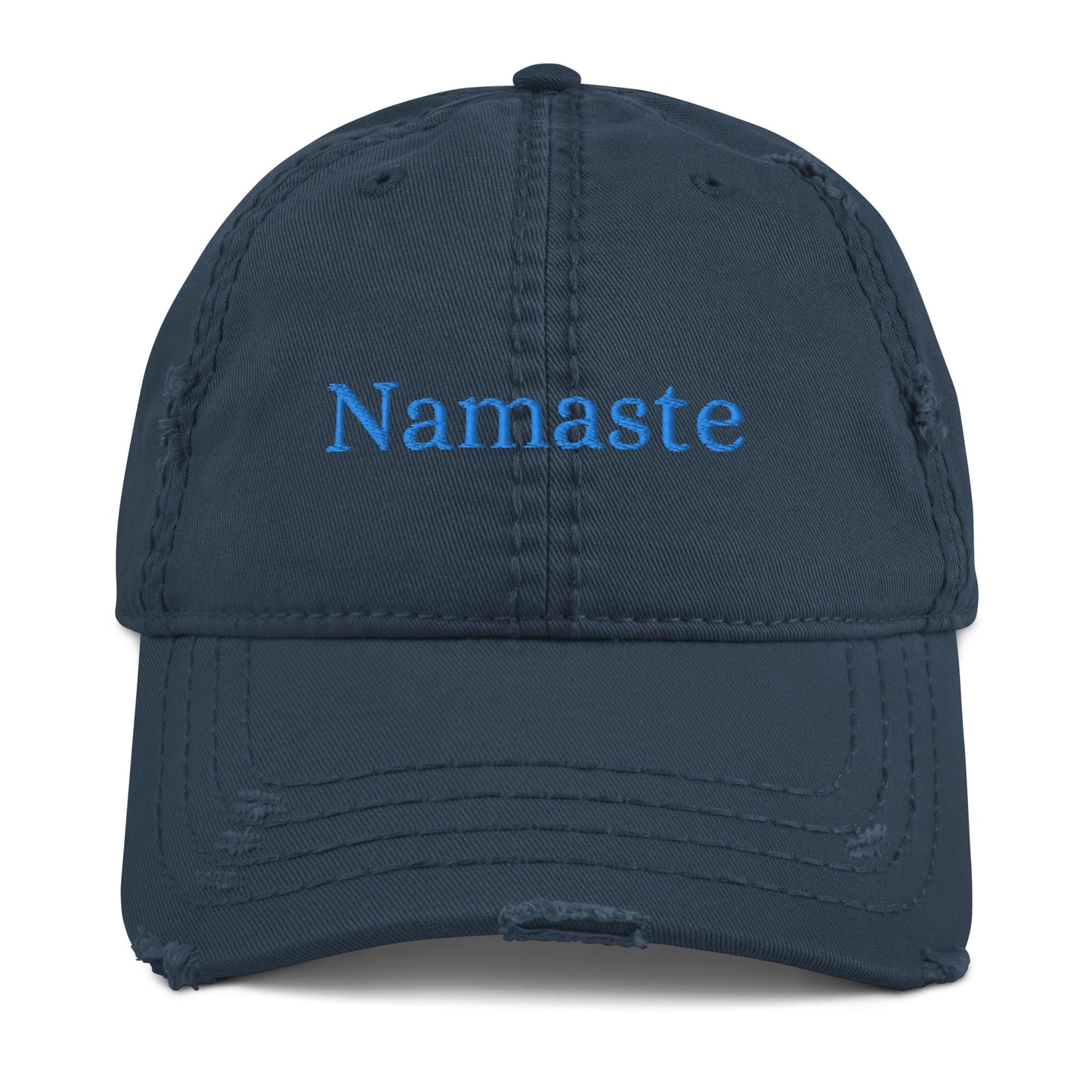 Embroidered Namaste distressed baseball hat