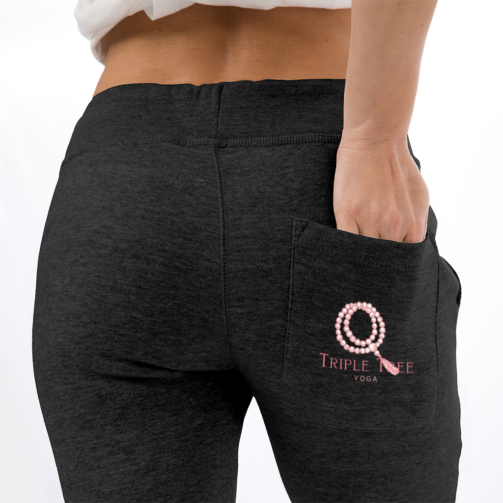 Triple Tree Yoga logo unisex premium fleece joggers