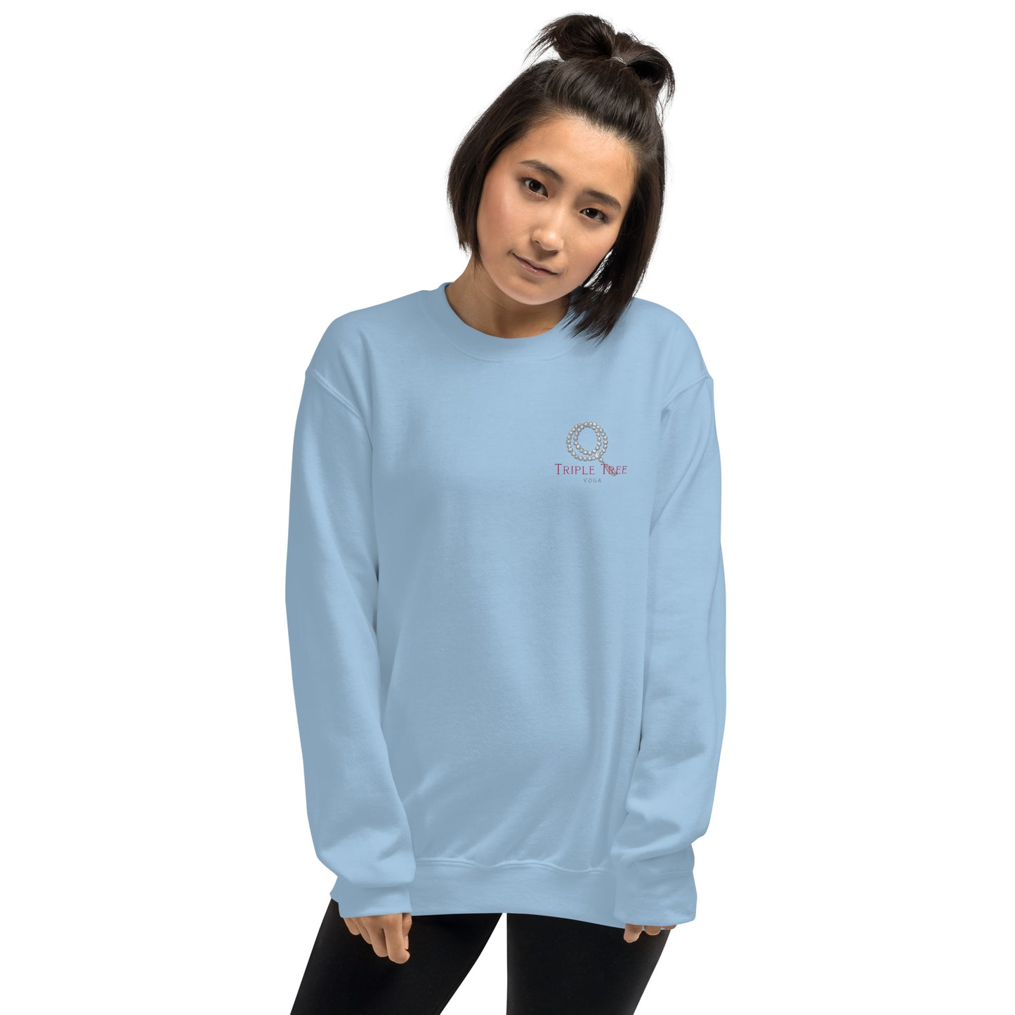 Embroidered Triple Tree Yoga logo unisex sweatshirt