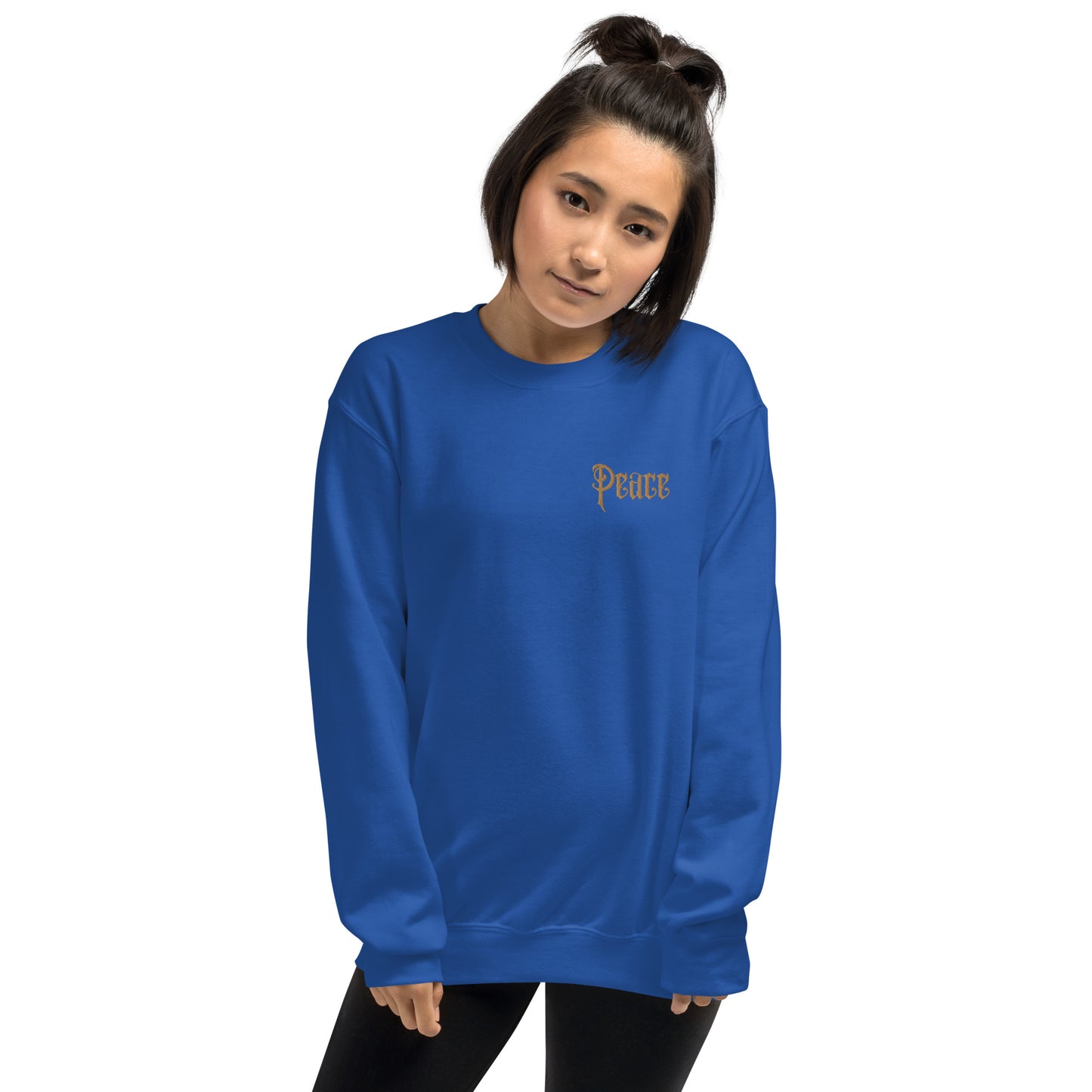 Embroidered Peace unisex sweatshirt