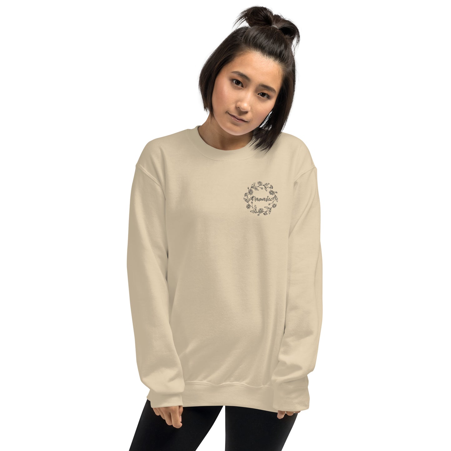 Embroidered Namaste unisex sweatshirt