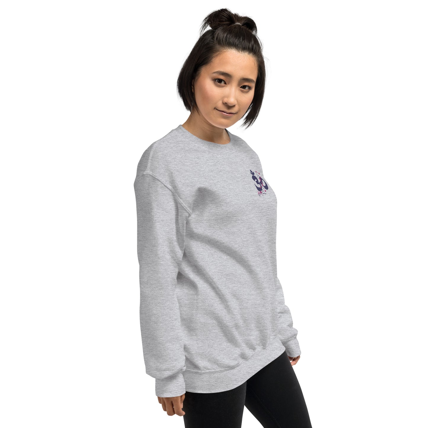 Embroidered floral Om unisex sweatshirt