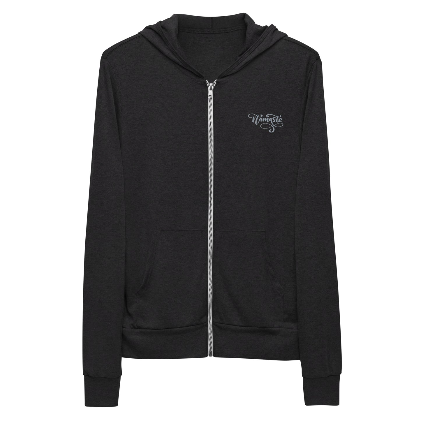 Embroidered Namaste unisex zip hoodie