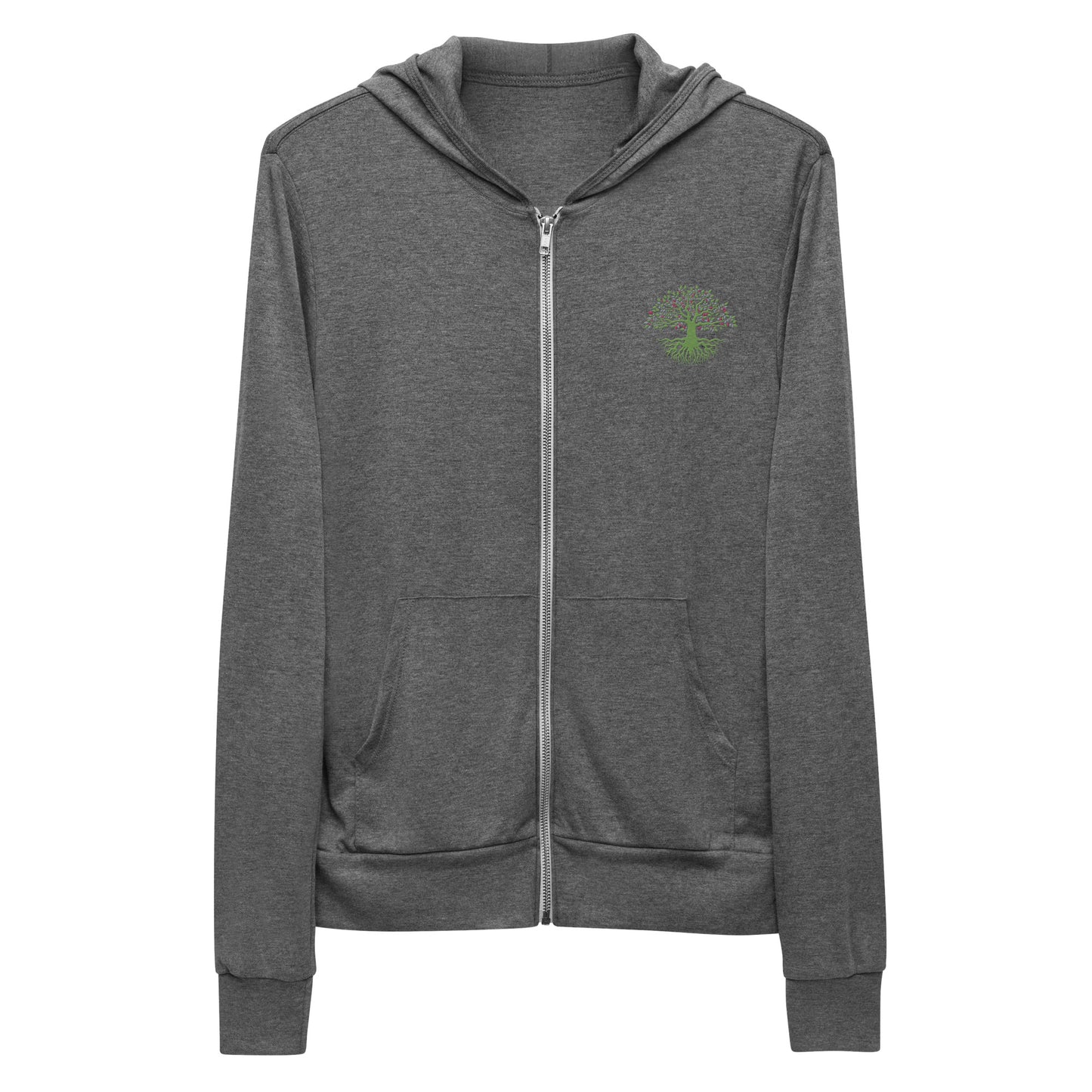 Embroidered Tree of Life unisex zip hoodie