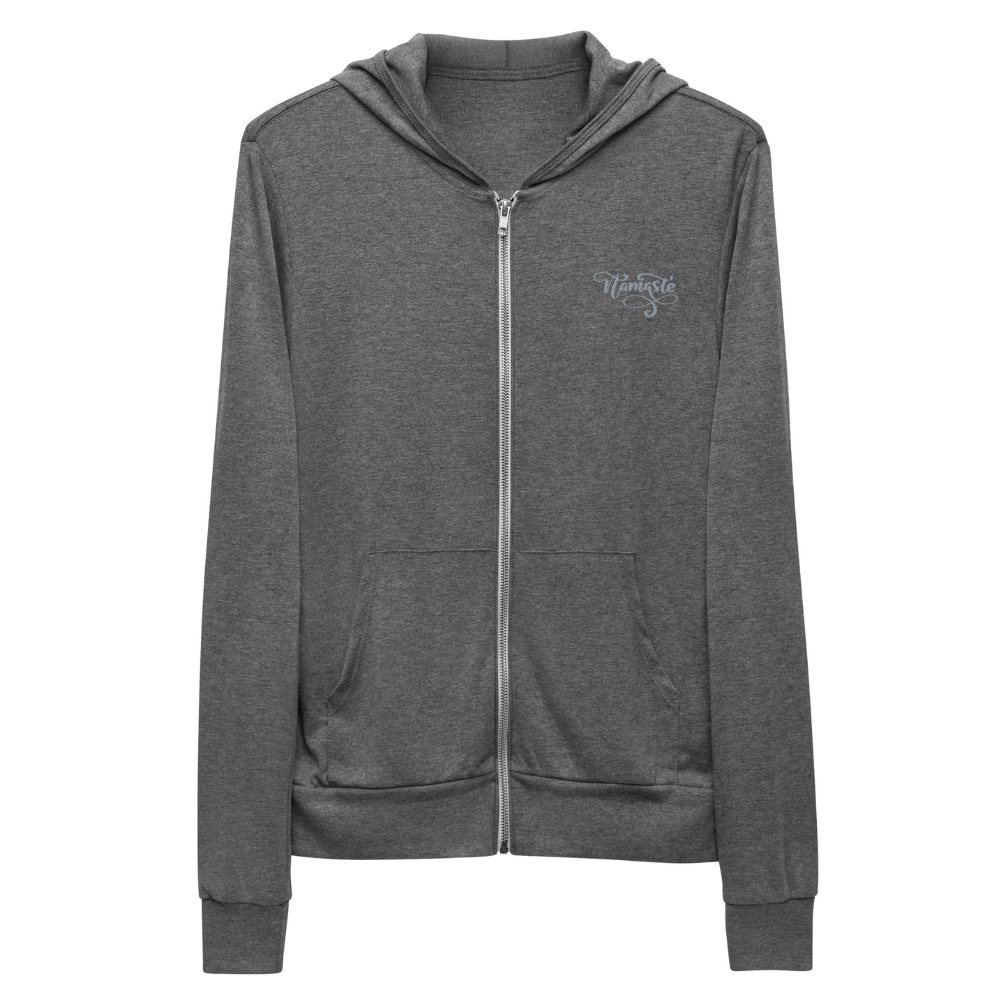 Embroidered Namaste unisex zip hoodie