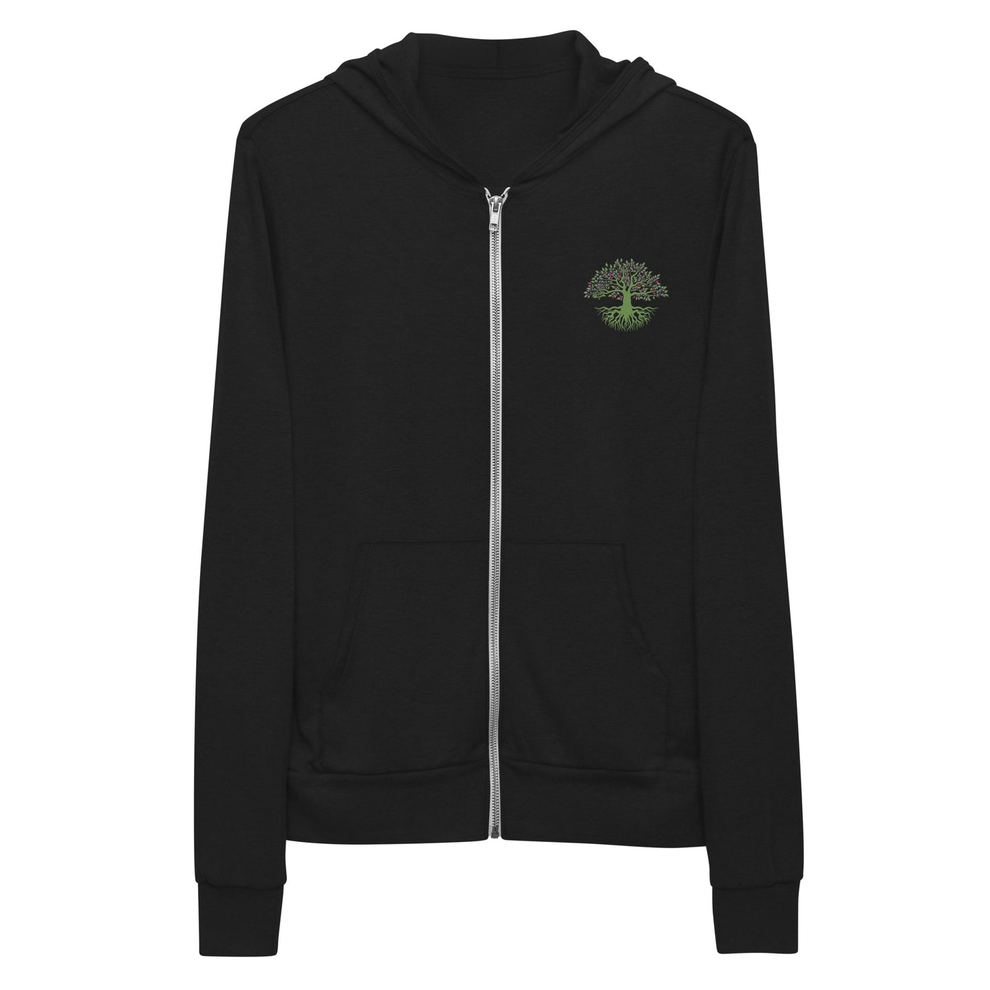 Embroidered Tree of Life unisex zip hoodie