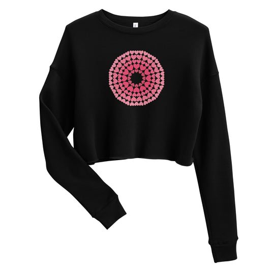 Heart circle crop sweatshirt