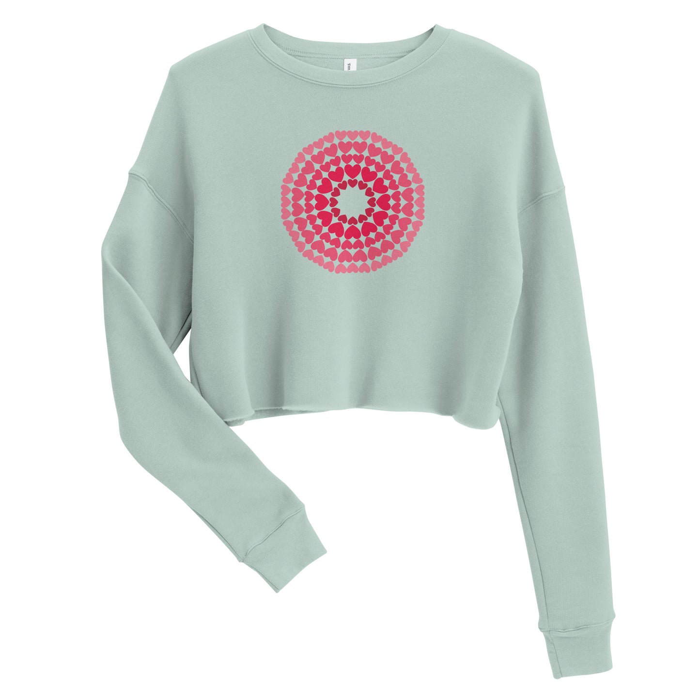 Heart circle crop sweatshirt