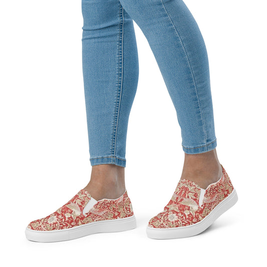 William Morris print women’s slip-on canvas sneakers